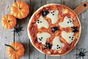 halloween themed pizza