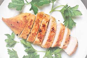 grilled sliced chicken